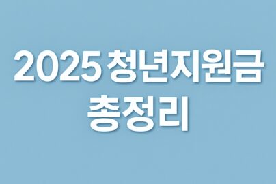 2025 청년지원금 총정리｜놓치면 손해인 정책 4가지